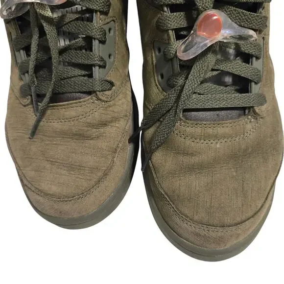 Jordan 5 Retro “Olive” 2024 Army Olive Solar Orange Suede Mens Sz 10.5 - Picture 11 of 11